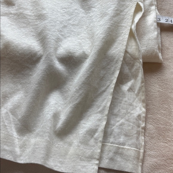 Massimo Dutti Hooded Linen Midi Dress with Pockets Oversized Coastal Minimalist - Picture 7 of 9